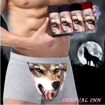 Qoo10 - Men Boxer Brief ♡ 3D Underwear ♡ Kinky ♡ Adult ♡ Man ♡ Wolf ♡ Eagle  ♡ : Men's Clothing