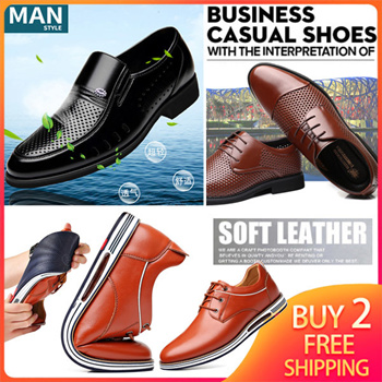 Qoo10 - Men Genuine Leather Shoes / Business Casual Shoes / Formal Martin  boot : Bags Shoes & Acc