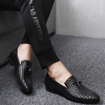 Men's flat leather on sale shoes