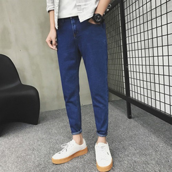 American Casual Cargo Pants Men Lazy Baggy Wide-Leg Cropped Pants Mens Work  Multi-pocket Ninth-pants Ankle-Length Trousers - AliExpress