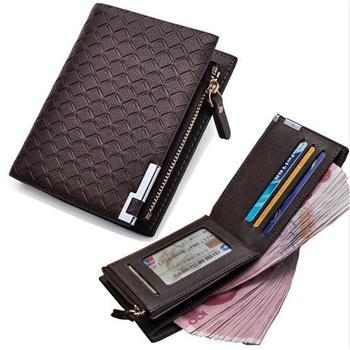 Genuine Leather Wallets For Men Credit Card Holder Coin Purse Zipper Pocket  Bag