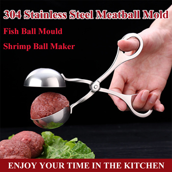 Portable Meat Making Balls ,Cooking Utensils Prawn Sliding Tool