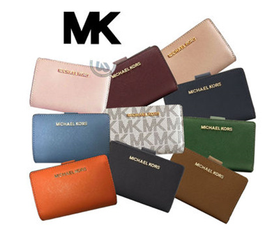 Qoo10 - Michael Kors Womens Short Leather Folding Wallets PVC Wallets ...