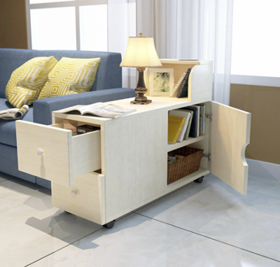 Minimalist Modern Living Room Sofa Side Table Solid Wood Corner Telephone Cabinet Creative Coffee