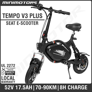 Qoo10 LTA Approved Tempo V3 Plus Electric Scooter with seat