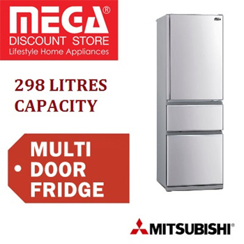 mitsubishi three door fridge