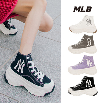 New MLB Women's Thick Sole Increase Height Skateboarding Shoes