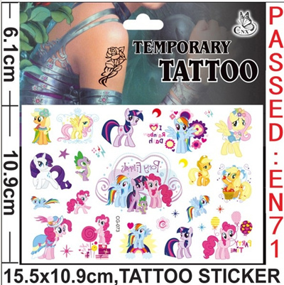 Mlp Tattoo Colouring Stickers Activity Book My Little Pony Sticker Puffy - 