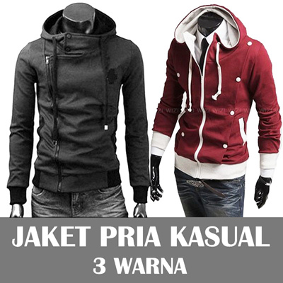 Qoo10 iMODELi TERBARU iJAKETi PRIA iBAHANi FLEECE TERSEDIA 3 