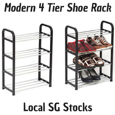 Qoo10 4 Tier Shoe Rack Furniture Deco