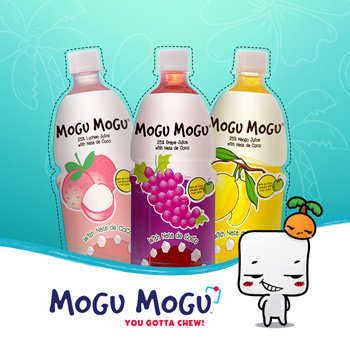 Mogu Mogu Lychee with Nata De Coco Juice Drink 1L