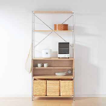 SUS Shelving Unit - Oak - Wide - Small