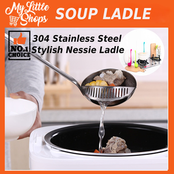 Qoo10 - NESSIE Soup Ladle Paddle Scoop Spoon Self Standing Cooking  Kitchenware : Kitchen