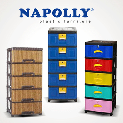 Qoo10 Napolly  Lemari  Stockcase Kabinet Plastik  5  Susun  