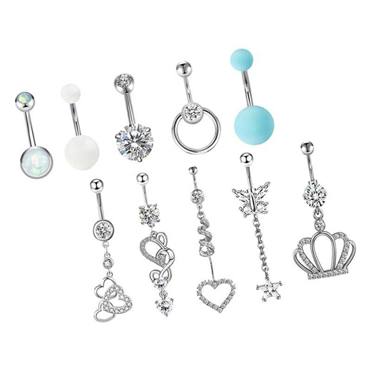 Qoo10 navel ring navel ring navel piercing jewelry fashion navel barbell Watches