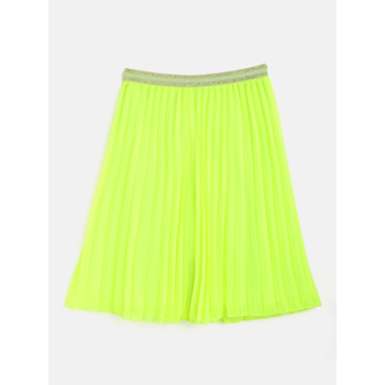 Neon green hotsell pleated skirt