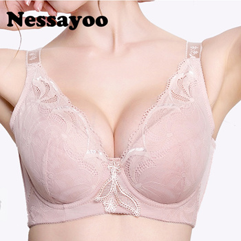 Qoo10 - Nessayoo Sexy Wireless Breathable Cotton Gather Soft