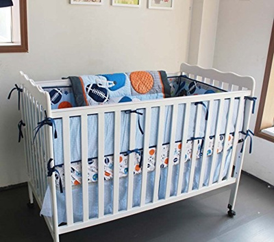 Qoo10 New 7 Pieces Baby Boy Sport Crib Bedding Set Household