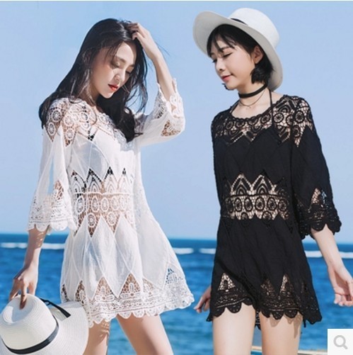 Qoo10 - New Korea ins lace swimsuit bikini three-piece swimsuit blouse ...