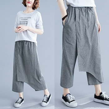 Qoo10 - Summer casual pants womens ice silk drape wide-leg pants loose  all-mat : Women's Clothing