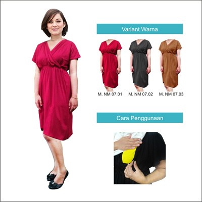 Nopebaju Menyusui Ibu Hamil Dress Medifash Mnm 07