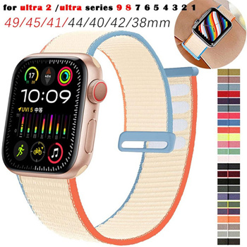 Sport Wrist Band Nylon Strap For Apple Watch Series 9 8 7 6 5 SE 41/45mm  40/44mm