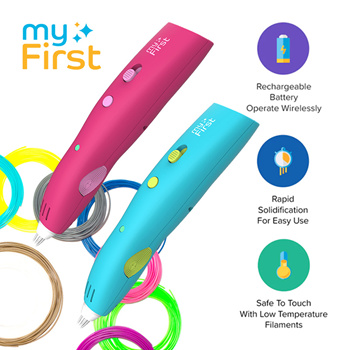 Pink Dolphin Wireless My First 3D Pen for Kids by Oaxis 