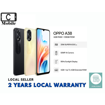 Oppo A38 8GB(4+4) + 128GB – Original Malaysia Set – Satu Gadget