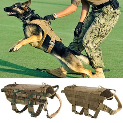 Qoo10 - Outdoor Hunting Dog Army Tactical Dog Vest Pitbull Harness ...