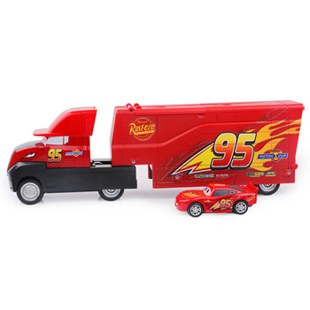 Cars Toys Lightning Mcqueen & Big Mack Transporter 