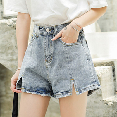 loose denim shorts