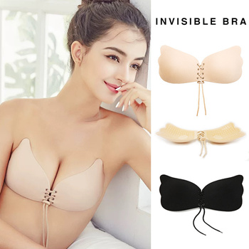 Backless bra invisible bralette lace wedding bras low back underwear push up  brassiere women seamless lingerie sexy corset bh