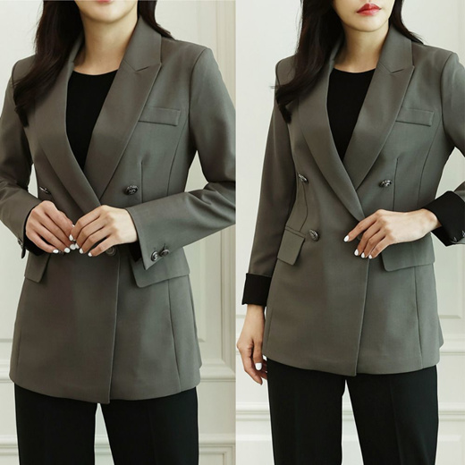 Qoo10 - Blazer Women's Jacket Double Jacket Chic Moa : Women’s Clothing