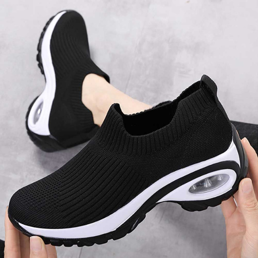 Qoo10 - Women's Running Shoes Air Heel Slip-on Gym Running Shoes ...
