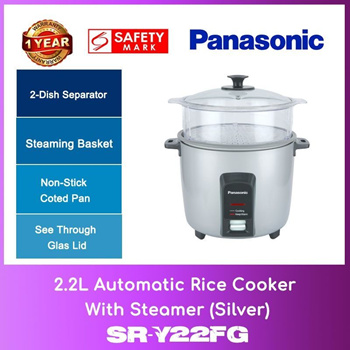 Eervol leerling Betuttelen Qoo10 - Panasonic SR-Y22FG 2.2L Automatic Rice Cooker Steamer Silver WITH 1  YE... : Home Electronics