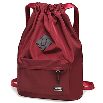 Peicees Waterproof Drawstring Sport Bag Lightweight Sackpack Backpack ...