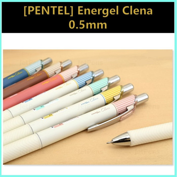  Pentel Clena Energel Gel Pen 0.5mm Blue Body & Teal Blue Ink :  Office Products