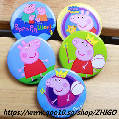 Qoo10 Peppa Pig Badge Birthday Party Decorations Kids Anime