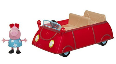 peppa pig red car