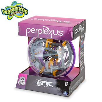 Perplexus Epic 3D Ball Puzzle Maze Game Blue White 125 Obstacles
