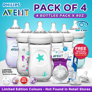 Zwerver doen alsof Waardeloos Qoo10 - 💥LIMITED EDITION💥PHILIPS AVENT 💥4 bottle 9oz💥 PINK/ BLUE/ TEAL/  PU... : Baby & Maternity