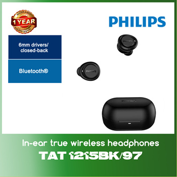 Qoo10 Philips In ear true wireless headphones Black TAT1215BK