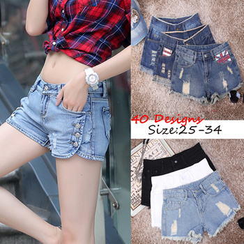 Girls stretch denim on sale shorts