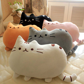 fat cat plush pillow