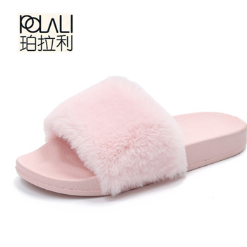 indoor fur slippers