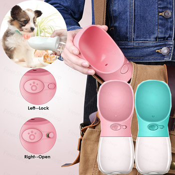 portable pet dog water bottle drinking bowls