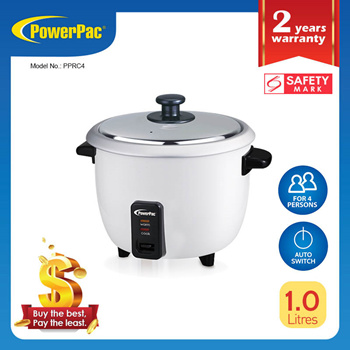 powerpac rice cooker 1l