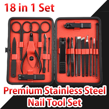 7 pieces in 1 package Nail Clipper Kit Nail Care Set Pedicure Scissor  Tweezer Knife Ear pick Utility Manicure Set Tools