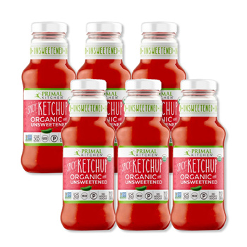 6 x Primal Kitchen Ketchup Organic Unsweetened 11.3 oz Bottle