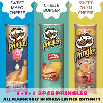 Qoo10 - [1+1+1] ★ KOREA Pringles Limited Edition★ CHEESE BURGER/ SWEET ...